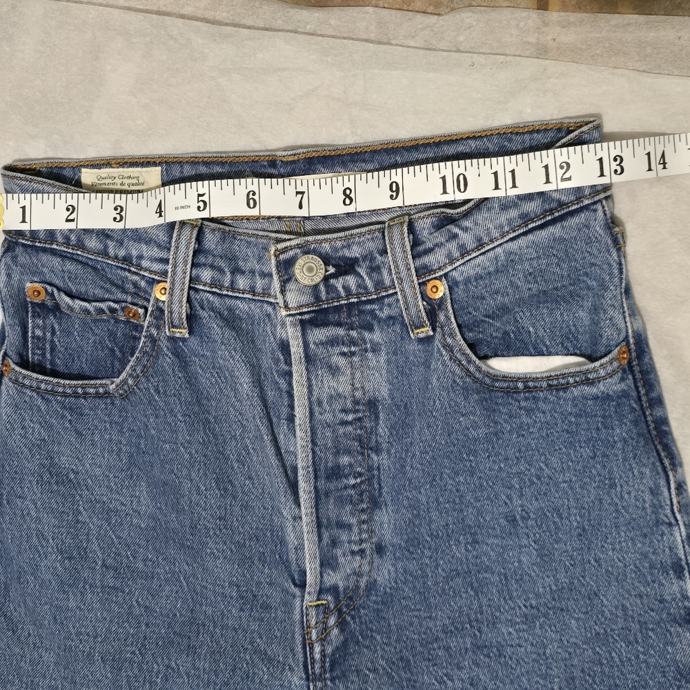 Levi's Ribcage Straight Jeans in Classic Blue - Picture 8 of 13